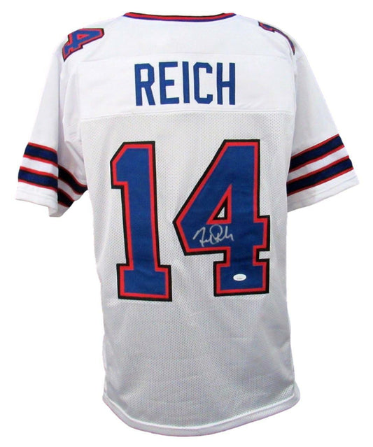 Frank Reich Signed/Autographed Bills Custom Football Jersey JSA 160011