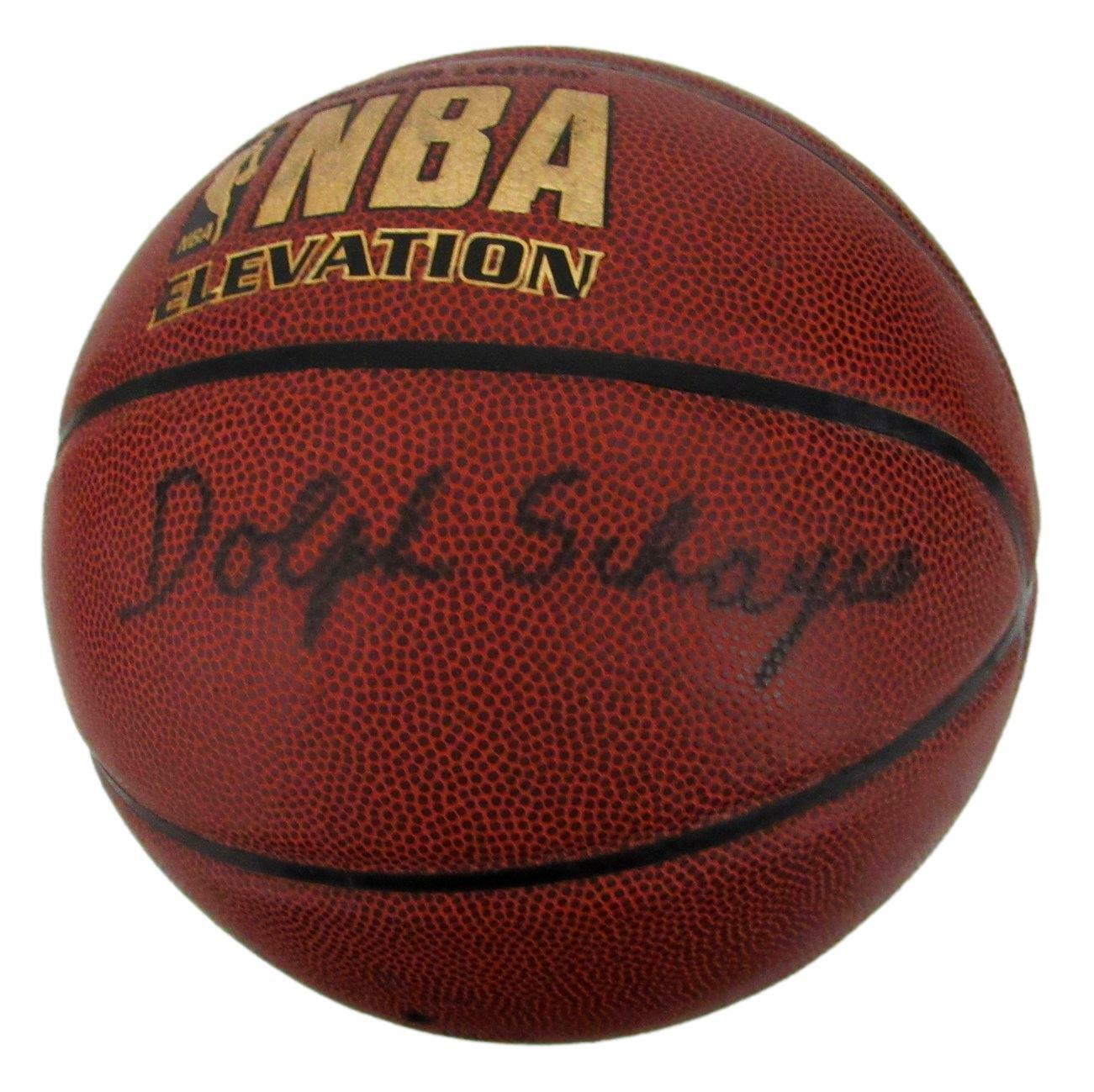 Dolph Schayes HOF Nationals Signed Spalding NBA Basketball JSA 159494