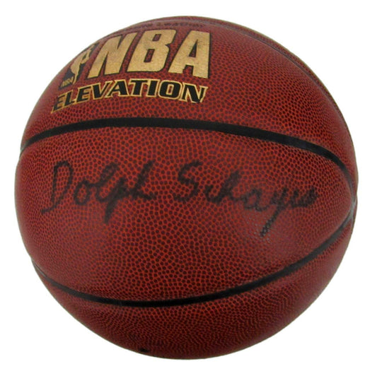 Dolph Schayes HOF Nationals Signed Spalding NBA Basketball JSA 159494