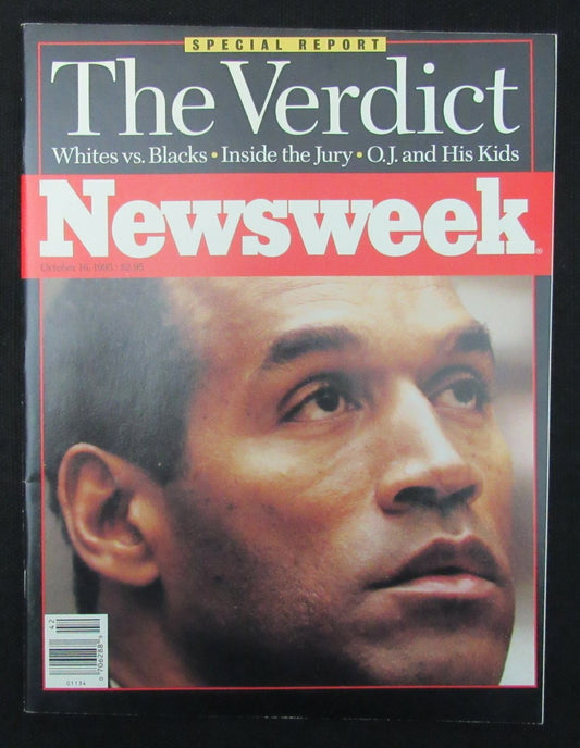 October 16, 1995 Newsweek Magazine Newstand NO LABEL O.J. Simpson 187393
