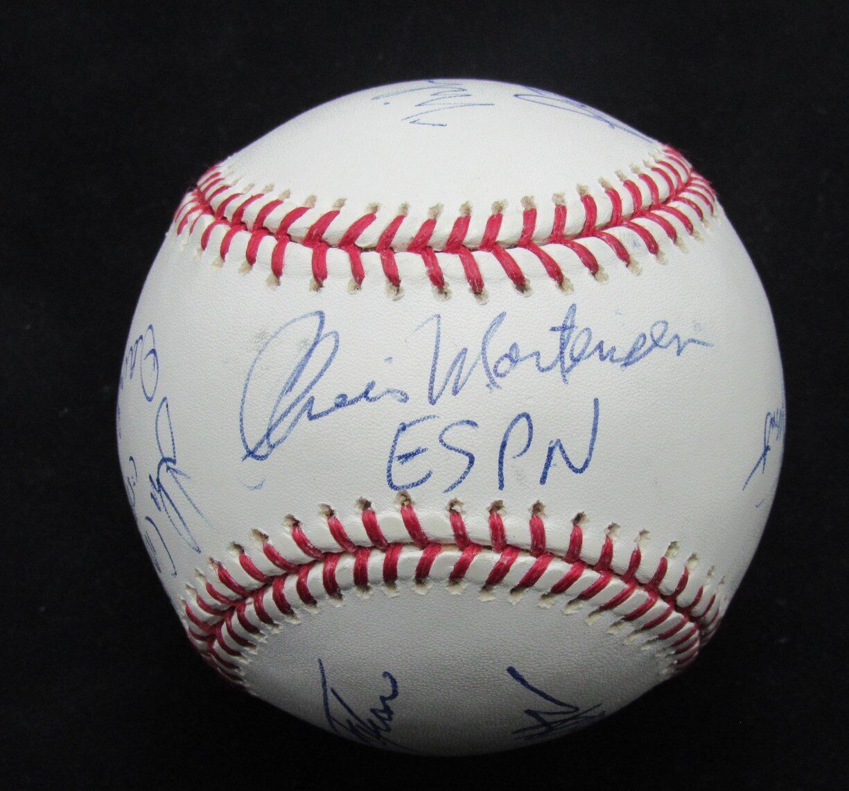 Sports Announcers Multi-Autographed Rawlings OML Baseball Signed by 8