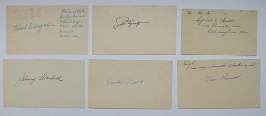 Lot of 9 Postcards Signed/Inscribed by Vintage Baseball Players 168926