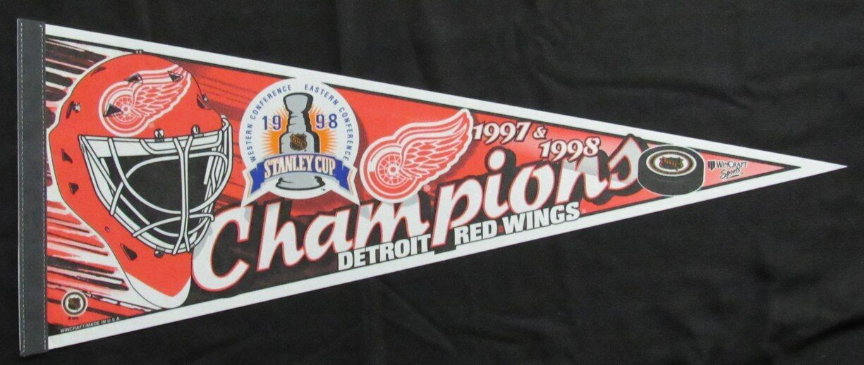 Detroit Red Wings 1998 Stanley Cup Champions 30x12 Felt Pennant 178349