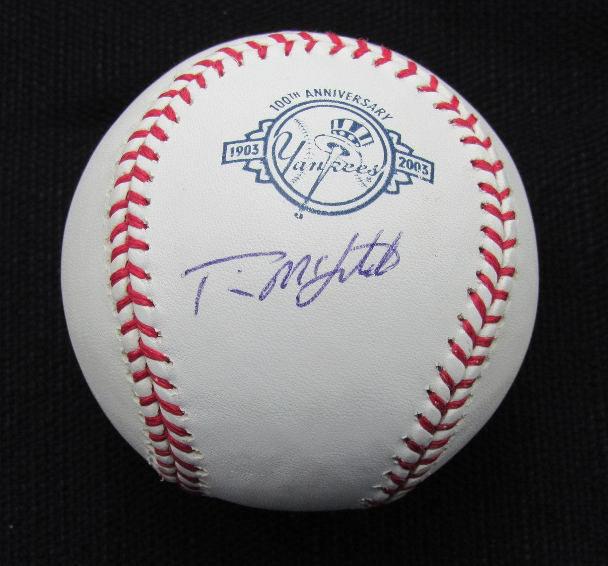 Tim McIntosh Signed/Auto Yankees 100th OML Baseball JSA  186772