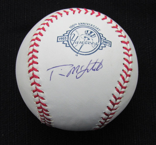 Tim McIntosh Signed/Auto Yankees 100th OML Baseball JSA  186772