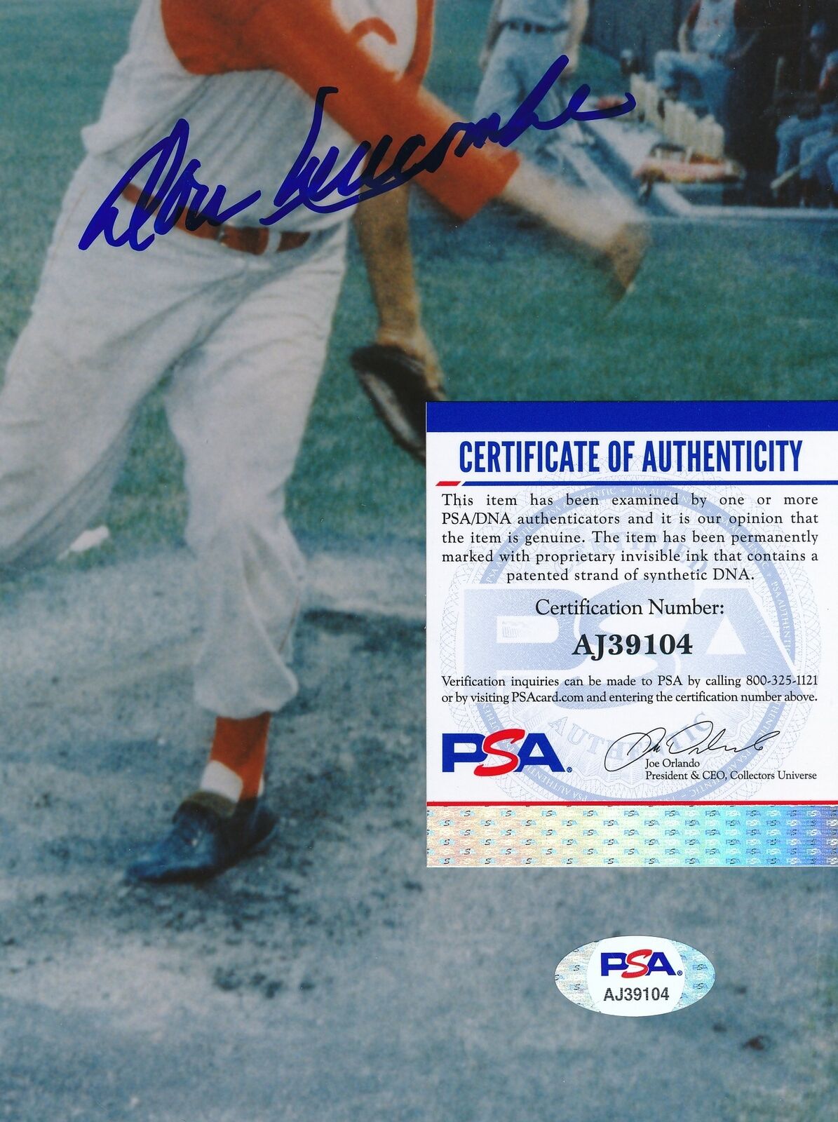 Don Newcombe Cincinnati Reds Signed/Autographed 8x10 Photo PSA/DNA 164297