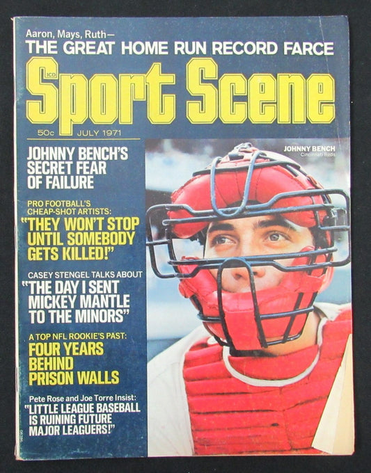 July 1971 Sport Scene Magazine Johnny Bench HOF Cincinnati Reds Cover 185535