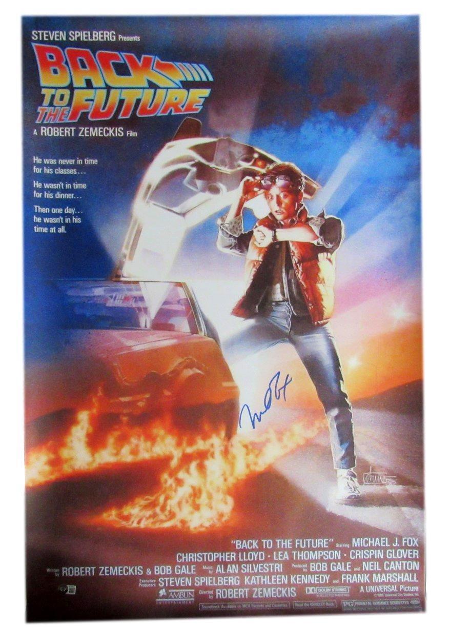 Michael J Fox Autographed 24x36 Movie Poster "Back To The Future" Beckett