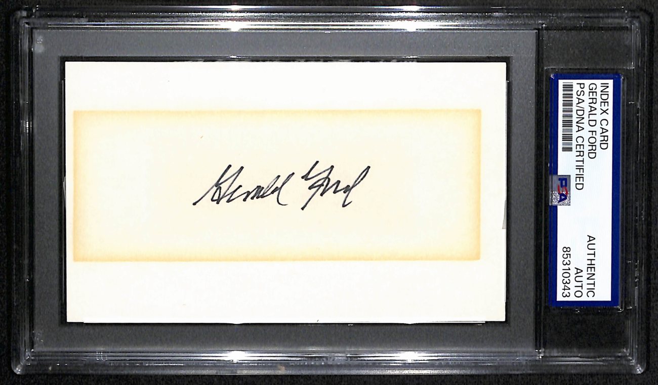 Gerald Ford Signed/Autographed Cut on 3x5 Card Former President PSA/DNA 190612