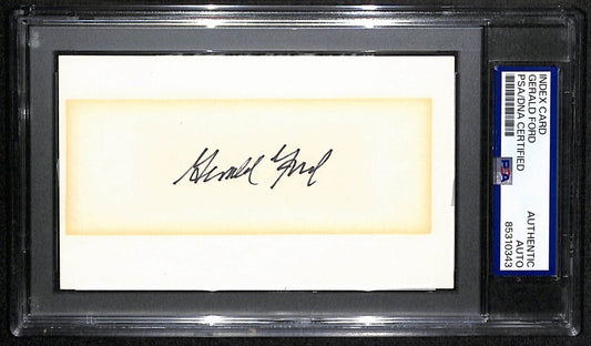 Gerald Ford Signed/Autographed Cut on 3x5 Card Former President PSA/DNA 190612