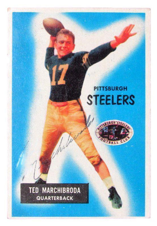 1955 Bowman Ted Marchibroda Steelers Signed/Autograph Football Card JSA