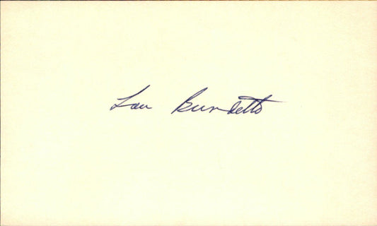 Lew Burdette Milwaukee Braves d.2007 Signed/Autographed 3x5 Index Card 162566