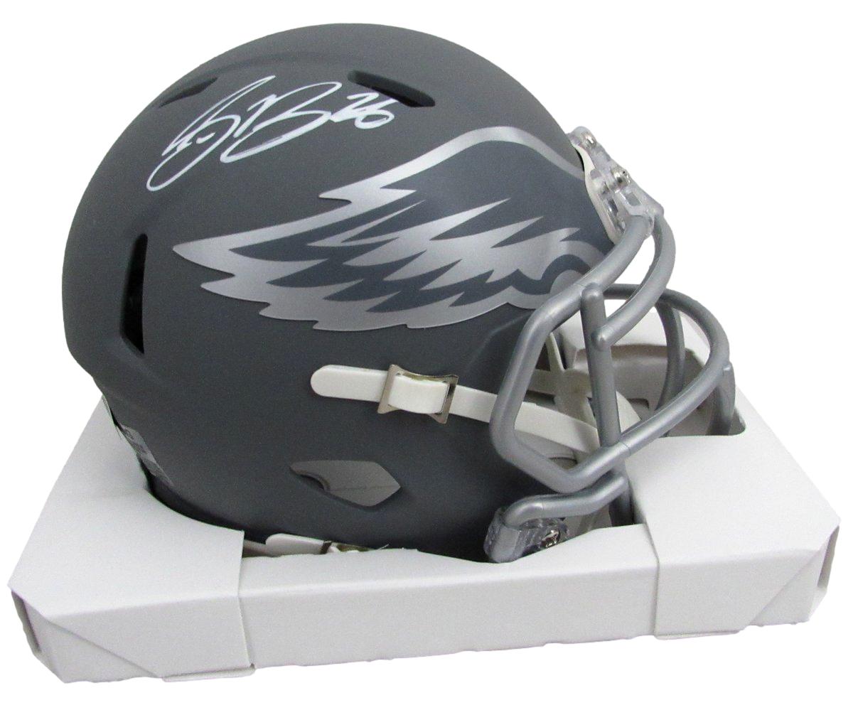 Saquon Barkley Signed/Auto Slate Mini Helmet Philadelphia Eagles Beckett 192934