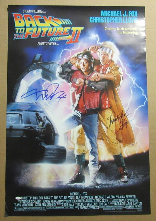 Michael J Fox/Christopher Lloyd Autographed 27x40 Poster "Back to Future II" JSA