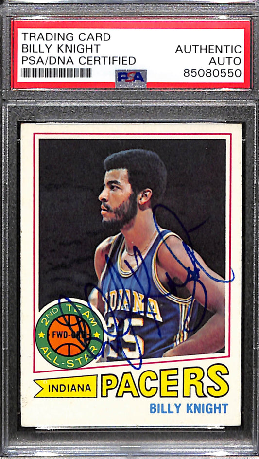 Billy Knight Signed 1977 Topps Card #110 Indiana Pacers PSA/DNA 185704