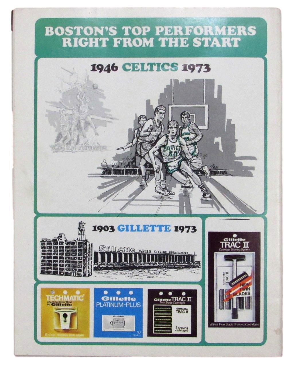 March 11, 1973 Boston Celtics vs. New York Knickerbockers NBA Program