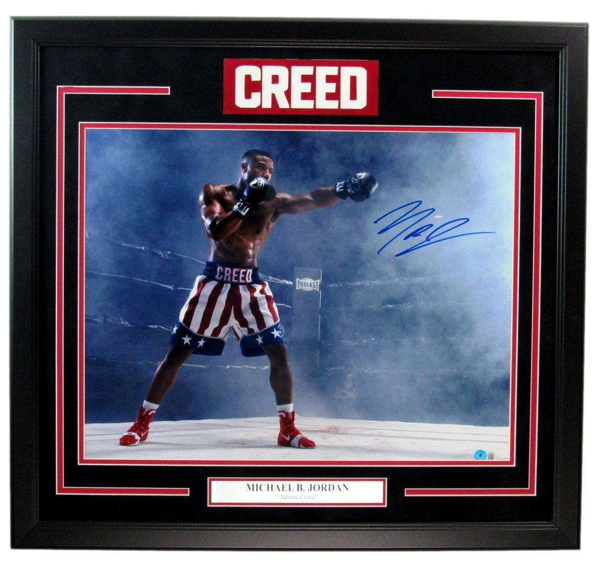 Michael B. Jordan Autographed 16x20 Photo "Creed" Framed Beckett 183626