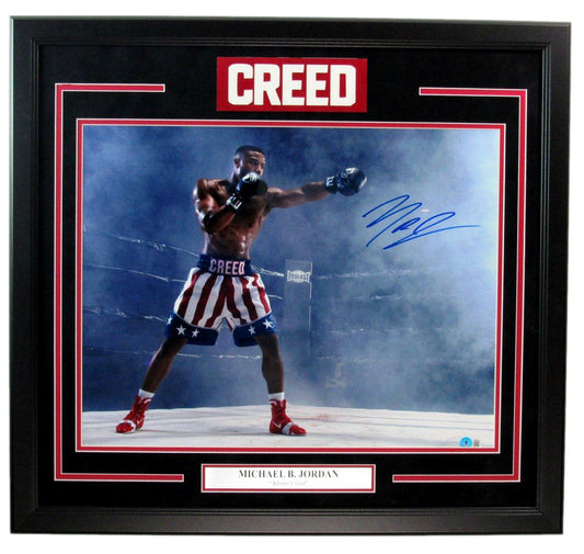 Michael B. Jordan Autographed 16x20 Photo "Creed" Framed Beckett 183626