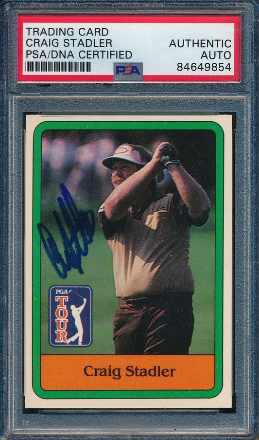 1981 DONRUSS PGA Craig Stadler #8 Authentic Card Signed PSA/DNA 176037