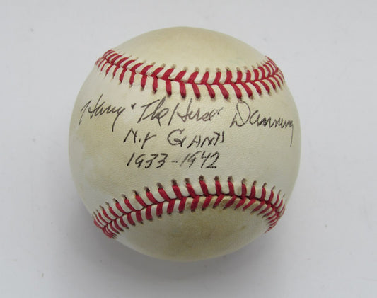 Harry Danning Signed/Inscribed ONL Baseball New York Giants PSA/DNA 191725