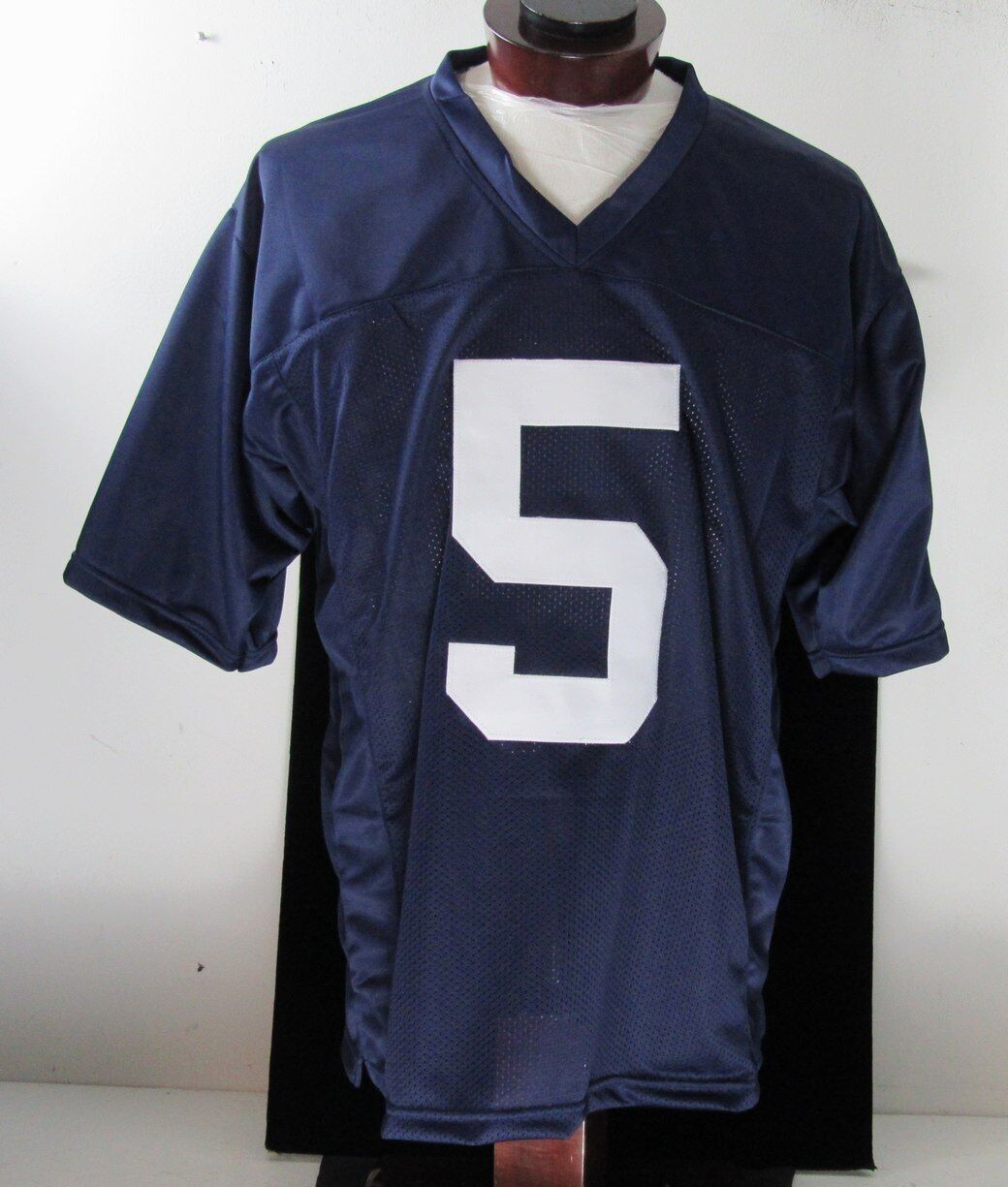 Jahan Dotson Autographed Navy Custom Football Jersey Penn State Beckett 177531