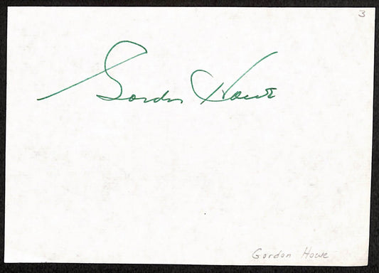 Gordie Howe HOF Signed/Autographed Cut 4.5x5 Paper Detroit Red Wings 176603