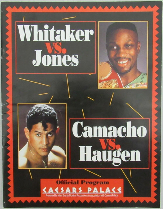 Whitaker vs. Jones / Camacho vs. Haugen Feb. 23, 1991 Official Program 162735