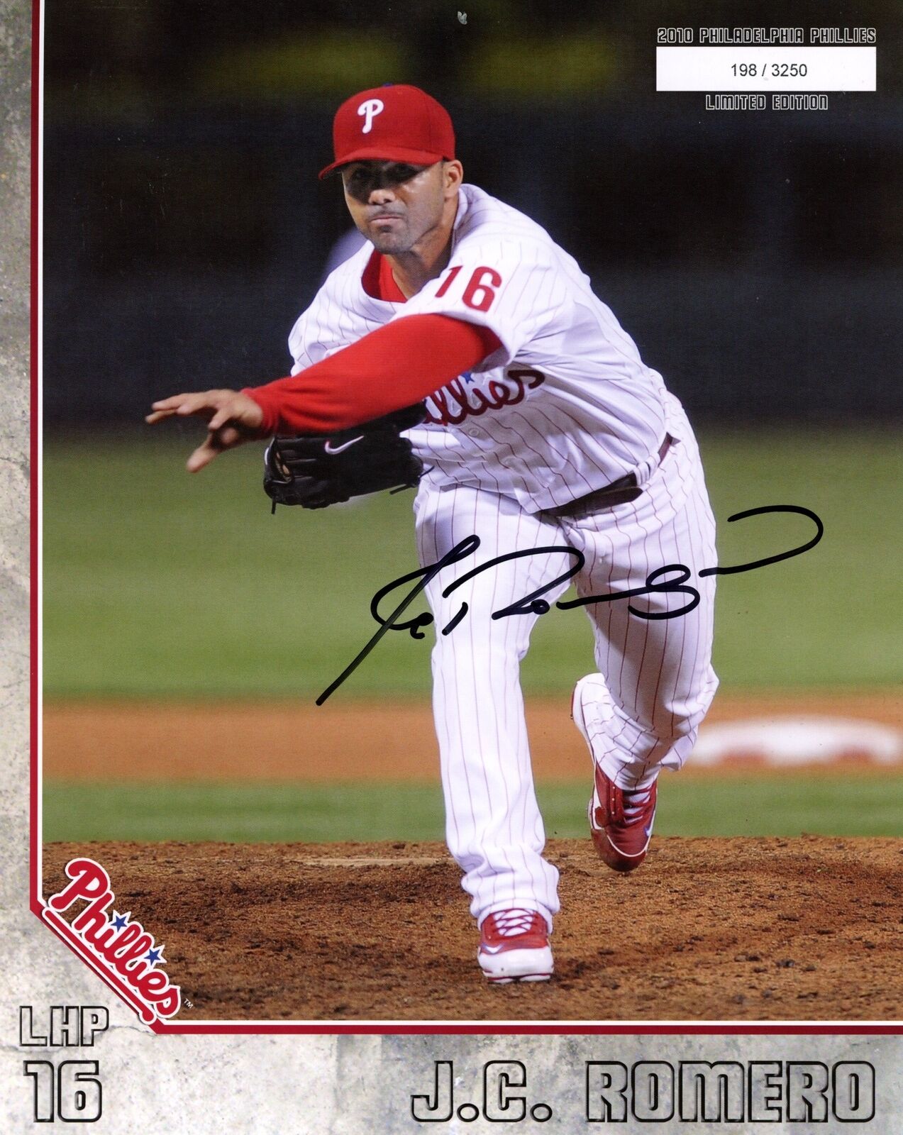 J.C. Romero Autographed 2010 8x10 Phillies Phan Photo