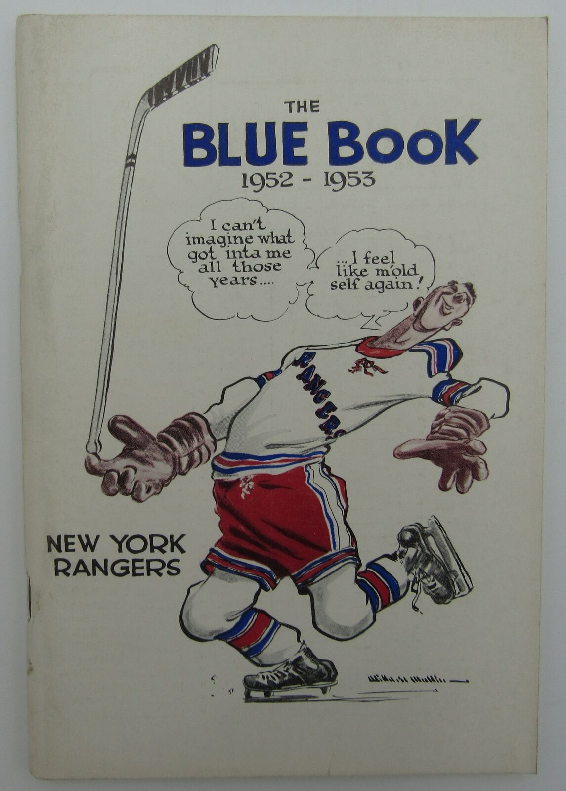 1952/53 New York Rangers Yearbook Blue Book Media/Press Guide 144401