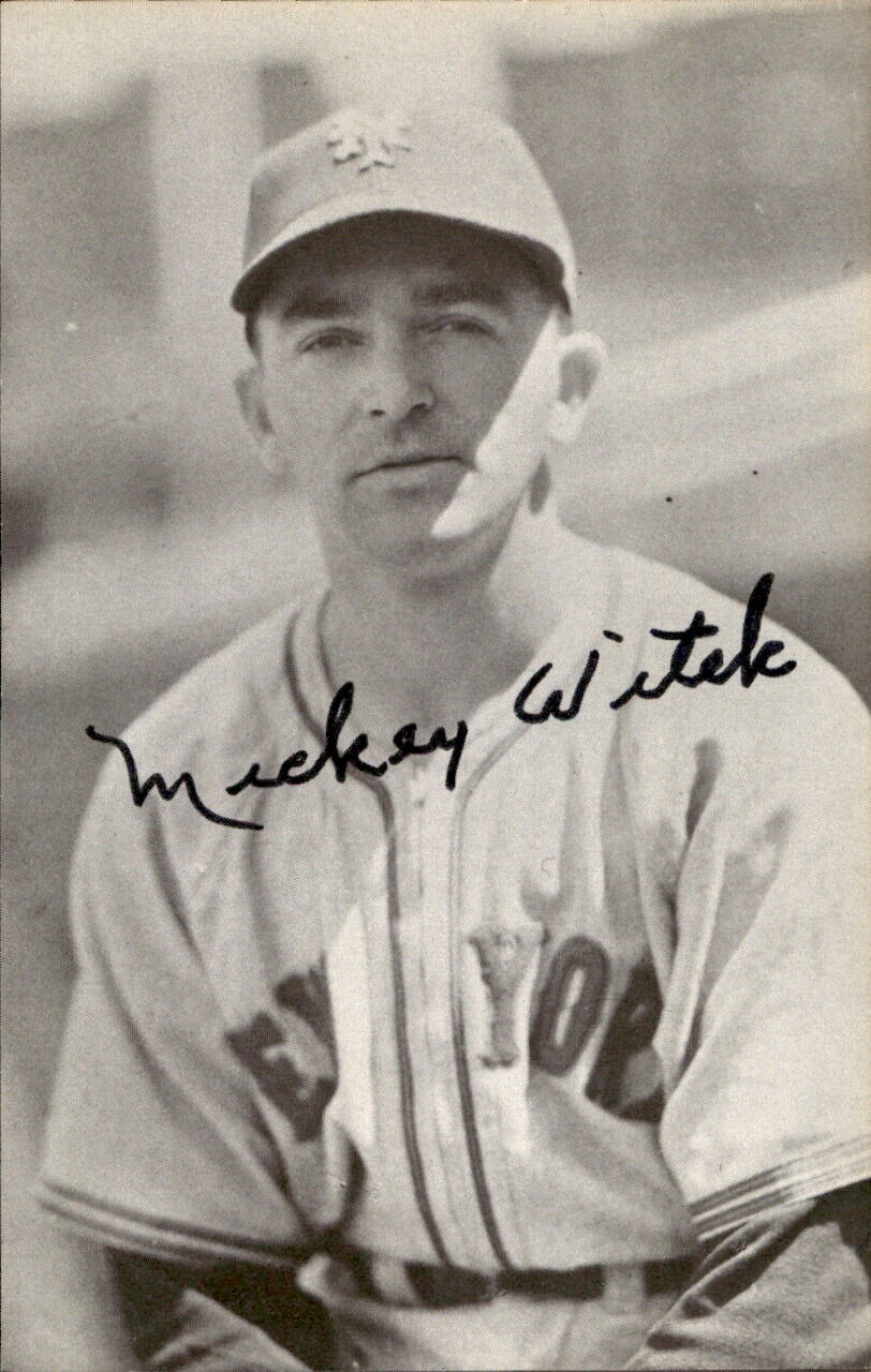 Mickey Witek NY Giants d. 1990 Signed/Autographed 3x5  Photo 179342