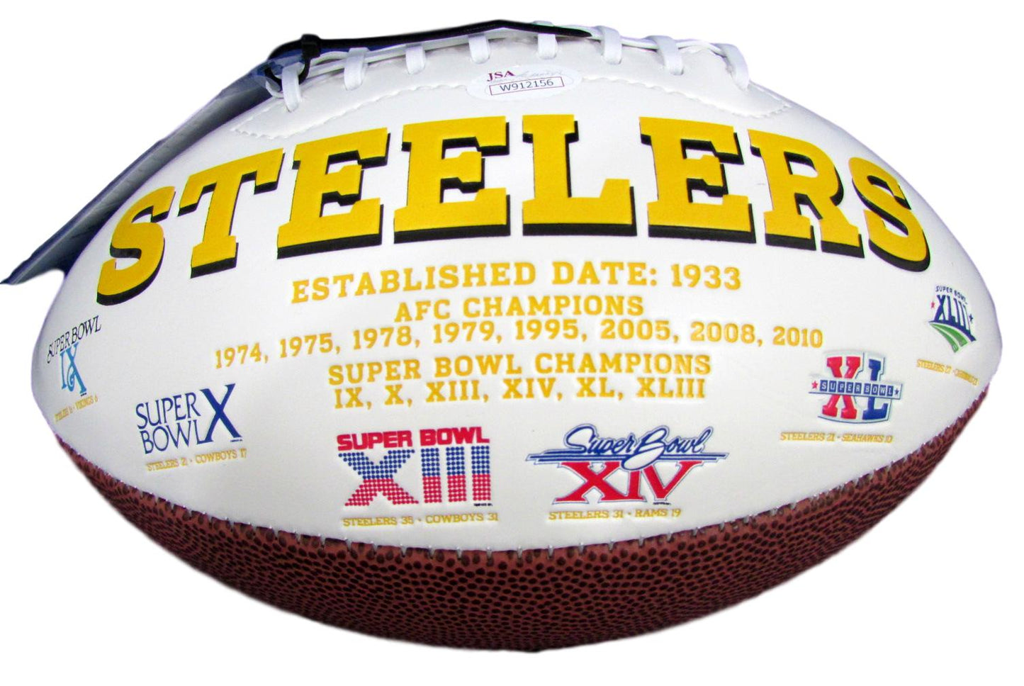 Rocky Bleier Pittsburgh Steelers Signed/Autographed Logo Football JSA 134071