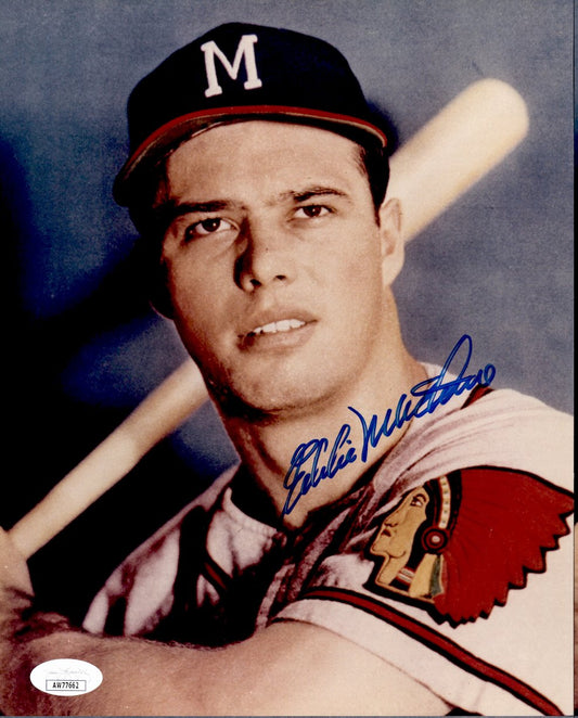 Eddie Mathews HOF Signed/Autographed 8x10 Photo Milwaukee Braves JSA 191329