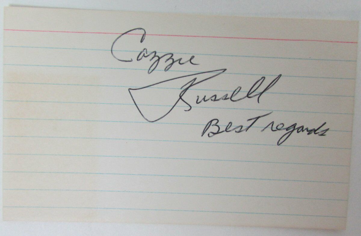 Cazzie Russell Kincks/Lakers Signed/Autographed 3x5 Index Card 149638