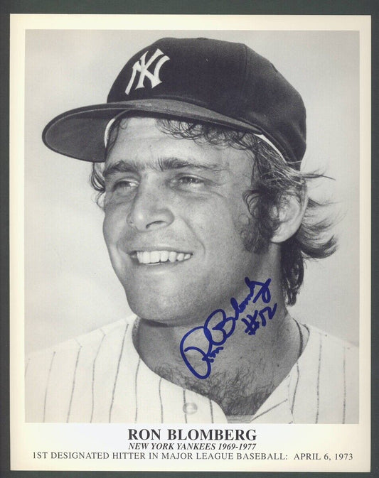 Ron Blomberg Yankees Signed/Autographed 8x10 Photo PASS 124962