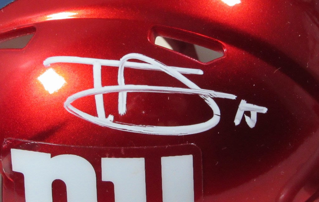 Tommy DeVito Autographed/signed Flash Mini Helmet Giants Beckett 184873