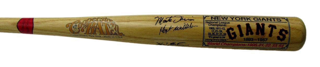 NY Giants Multi-Autographed by 11 Cooperstown Baseball Bat Irvin Wilhelm 179699