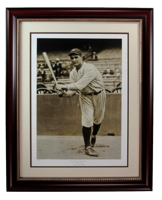 Lou Gehrig HOF Fine Art Lithographic Limited Numbered Print Yankees Framed 87169