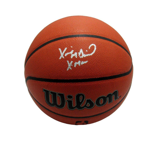 Xavier McDaniel Supersonics Signed/Inscr Wilson NBA Basketball Beckett 167287