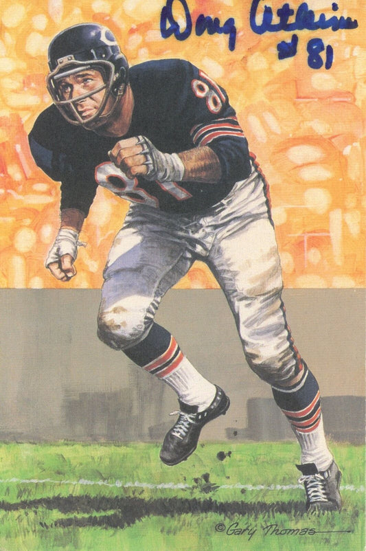 Doug Atkins HOF Autographed Goal Line Art GLAC Postcard Bears JSA 180899