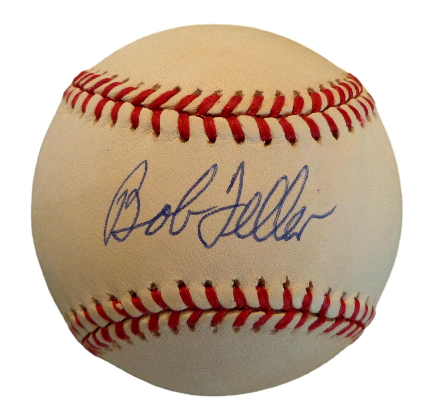 Bob Feller HOF Autographed OAL Baseball Cleveland Indians JSA 180821