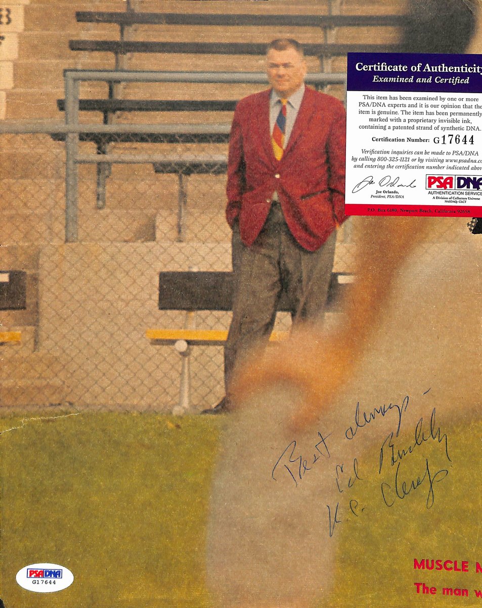 Ed Bradley Kansas City Chiefs Signed/Autographed Magazine Cut PSA/DNA 189491