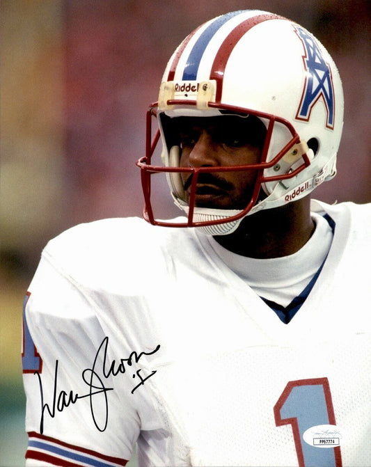 Warren Moon HOF Houston Oilers Signed/Autographed  8x10 Photo JSA 162155