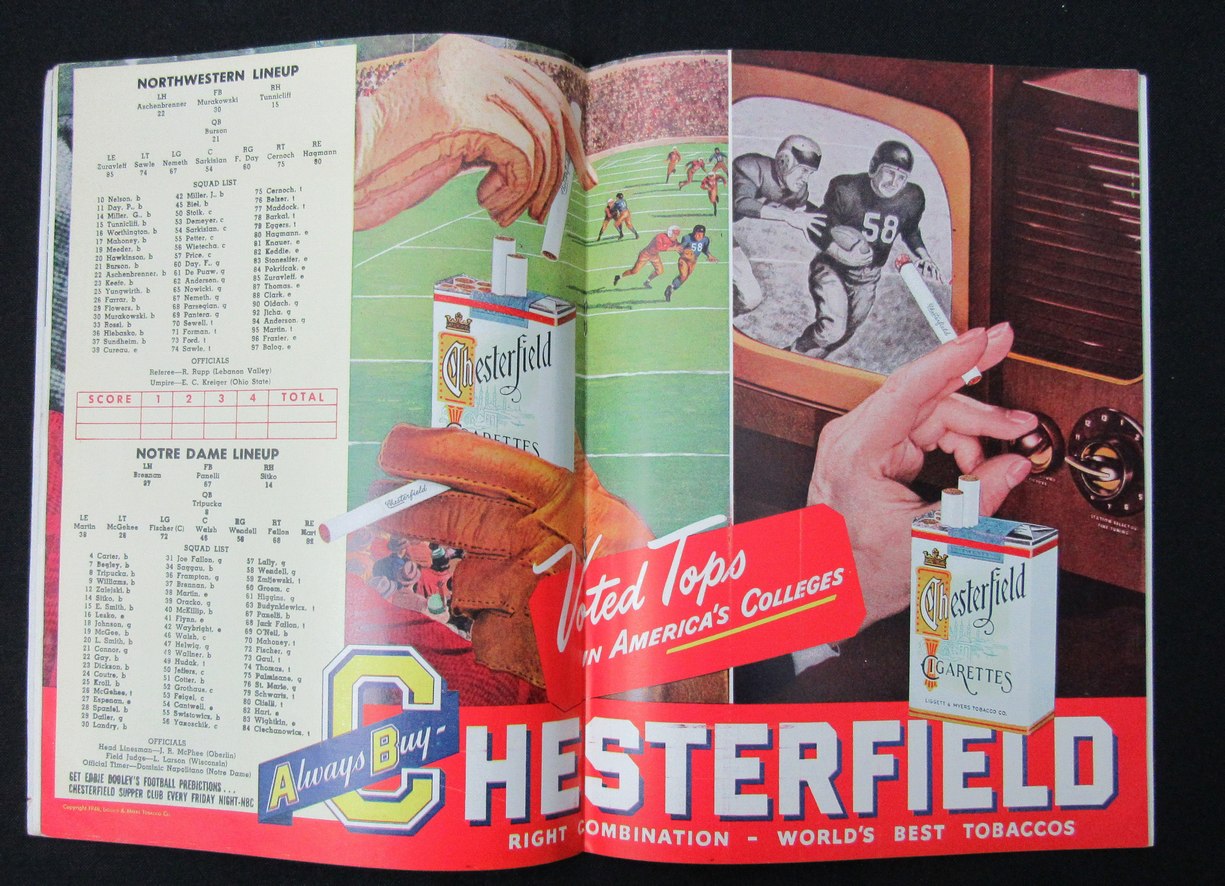 11/13/1948 Northwestern vs. Notre Dame Program 185897
