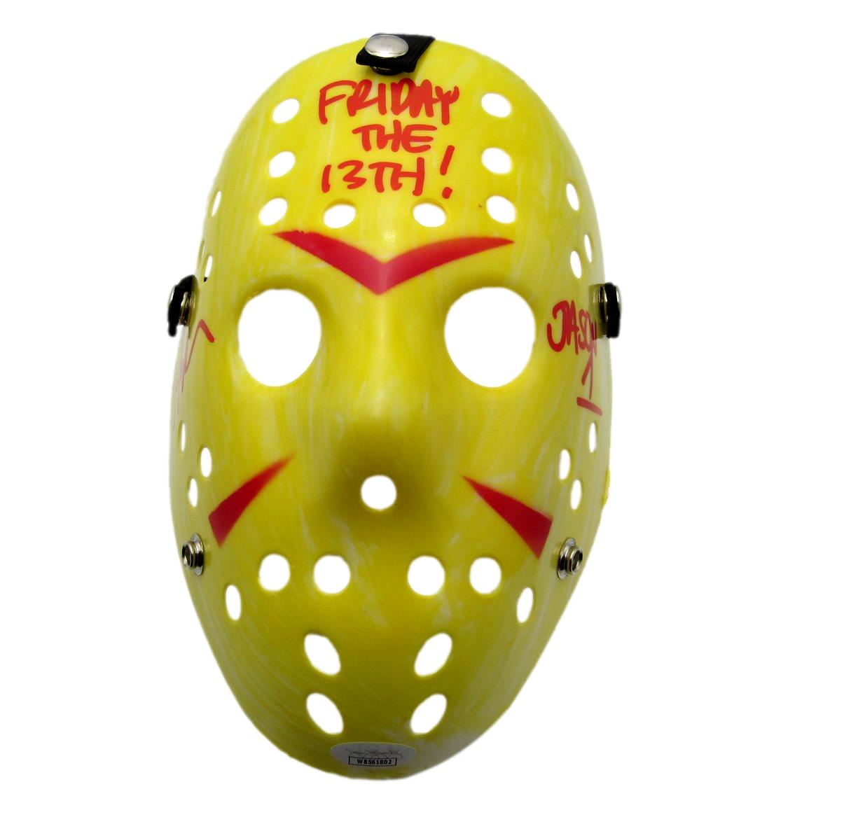 Ari Lehman Signed/Inscribed Yellow/Red Mask "Friday the 13th" JSA 189564