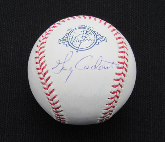 Greg Cadaret Signed/Auto Yankees 100th OML Baseball JSA 186721