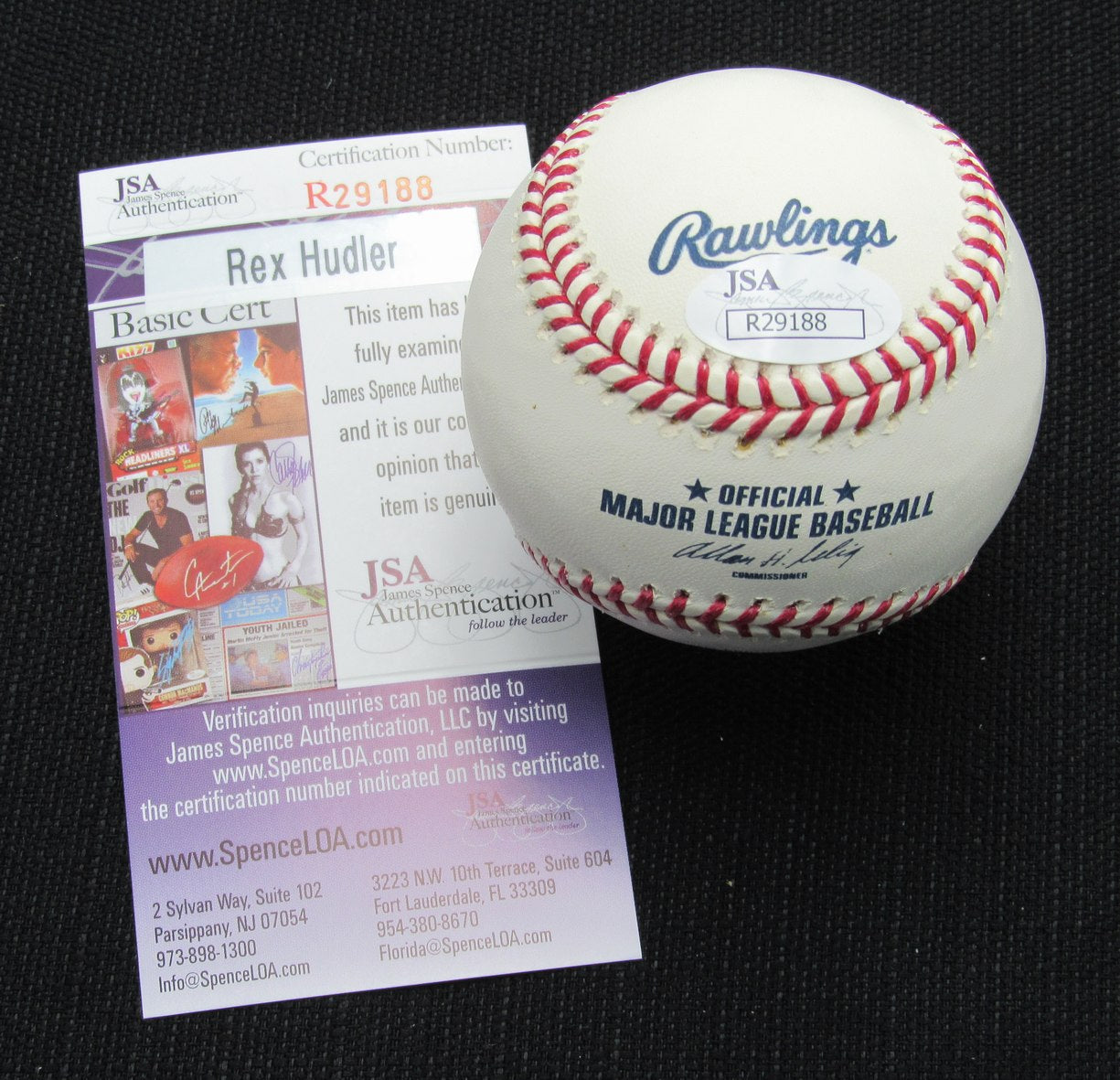 Rex Hudler Signed/Auto Yankees 100th OML Baseball JSA  186835