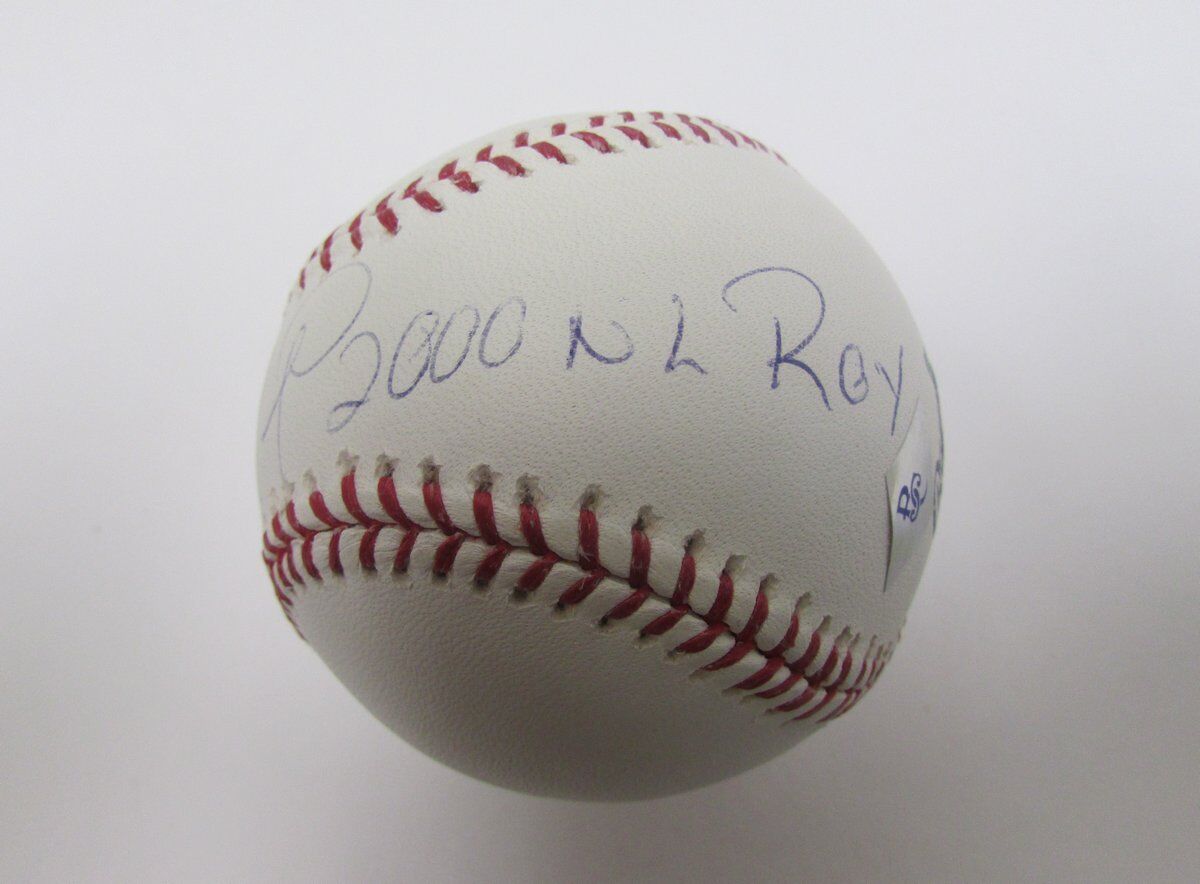 Rafael Furcal inscr " 2000 NL ROY" Signed OML Baseball MLB HOLO 138807