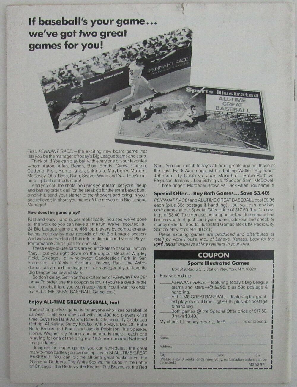 1974 Baseball Guide Book with Tom Seaver, New York Mets on Cover 164503