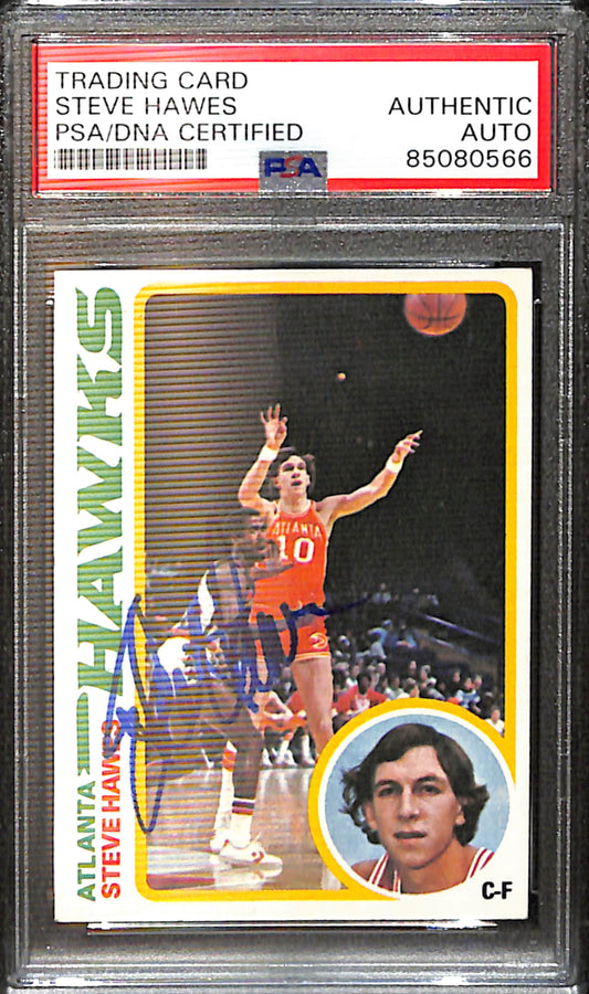Steve Hawes Signed/Auto 1978 Topps Card #21 Atlanta Hawks PSA/DNA 185434