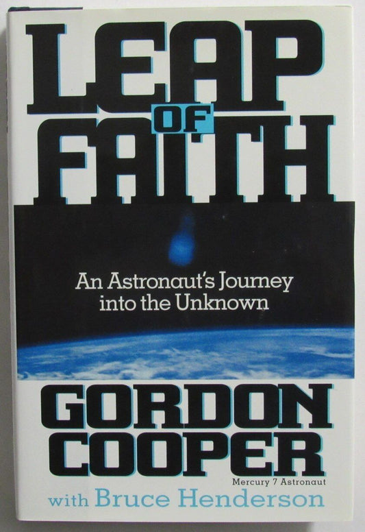 Astronaut Gordon Cooper Autographed Book "Leap Of Faith" Mercury Gemini NASA JSA